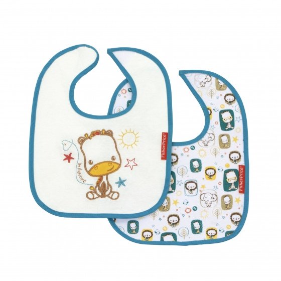 Lätzchen Giraffe 22 x 28 cm junior weiß 2 Stück