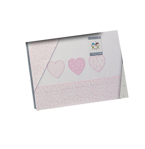 blattsatz rosa Herzen 3-teilig groß