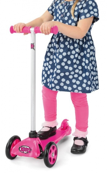 3-wiel kinderstep Xoo Mini Junior Fußbremse Rosa
