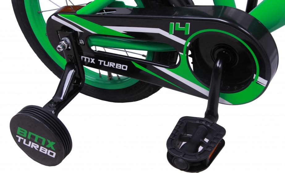 BMX Turbo 14 Zoll 21 cm Jungen Rücktrittbremse Grün