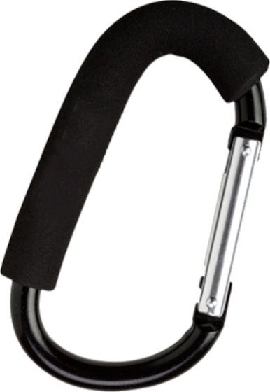 karabinerhaken für Kinderwagen max. 50 kg schwarz