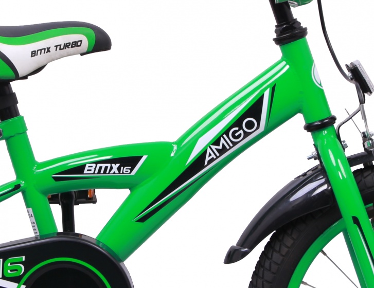 BMX Turbo 16 Zoll 23 cm Jungen Rücktrittbremse Grün