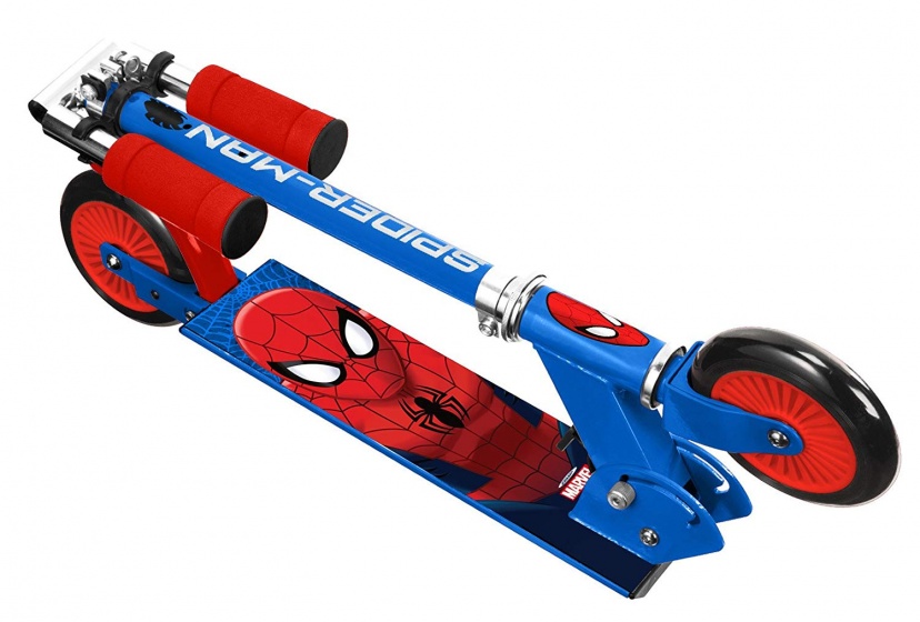 Spider-Man kinderstep Jungen Fußbremse Blau/Rot