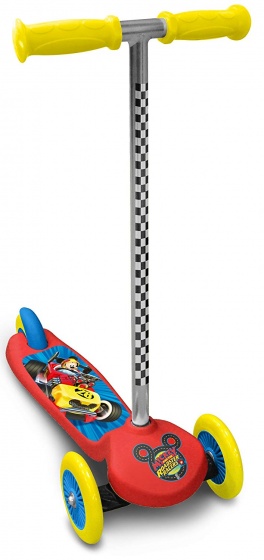 Mickey Mouse 3-wiel kinderstep Junior Fußbremse Rot/Gelb