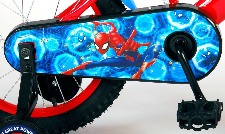 Spider-Man 16 Zoll 28 cm Jungen Rücktrittbremse Blau/Rot