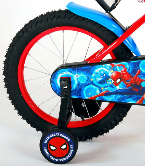 Spider-Man 16 Zoll 28 cm Jungen Rücktrittbremse Blau/Rot