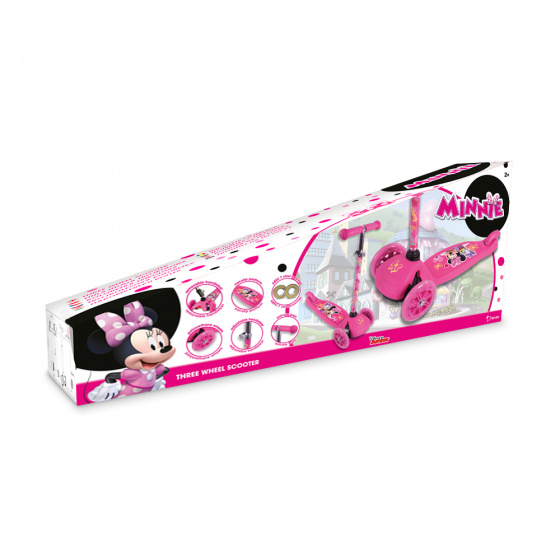 Minnie Mouse 3-wiel kinderstep Mädchen Fußbremse Rosa